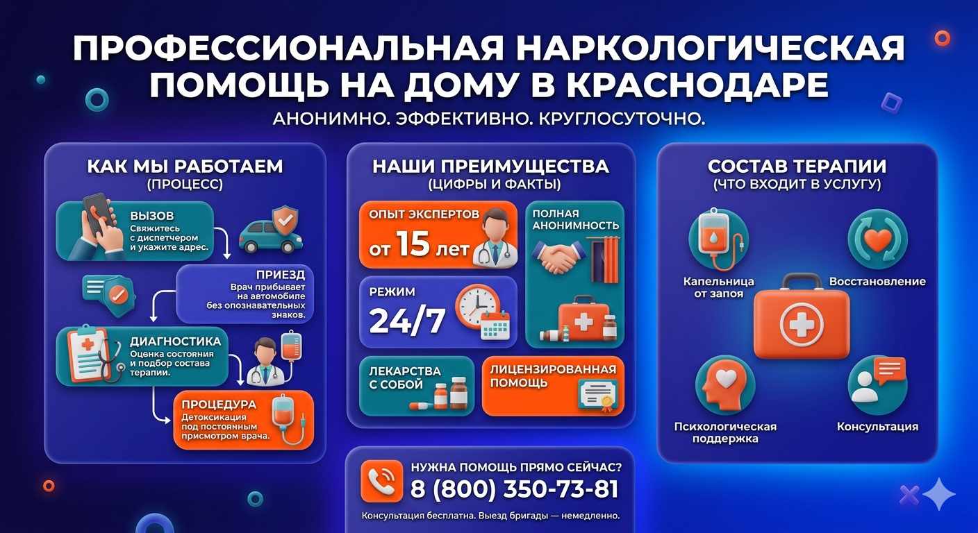 Инфографика о принципах лечения алкоголизма на дому в Панковке: этапы вызова нарколога, преимущества анонимной детоксикации и состав медицинской помощи.